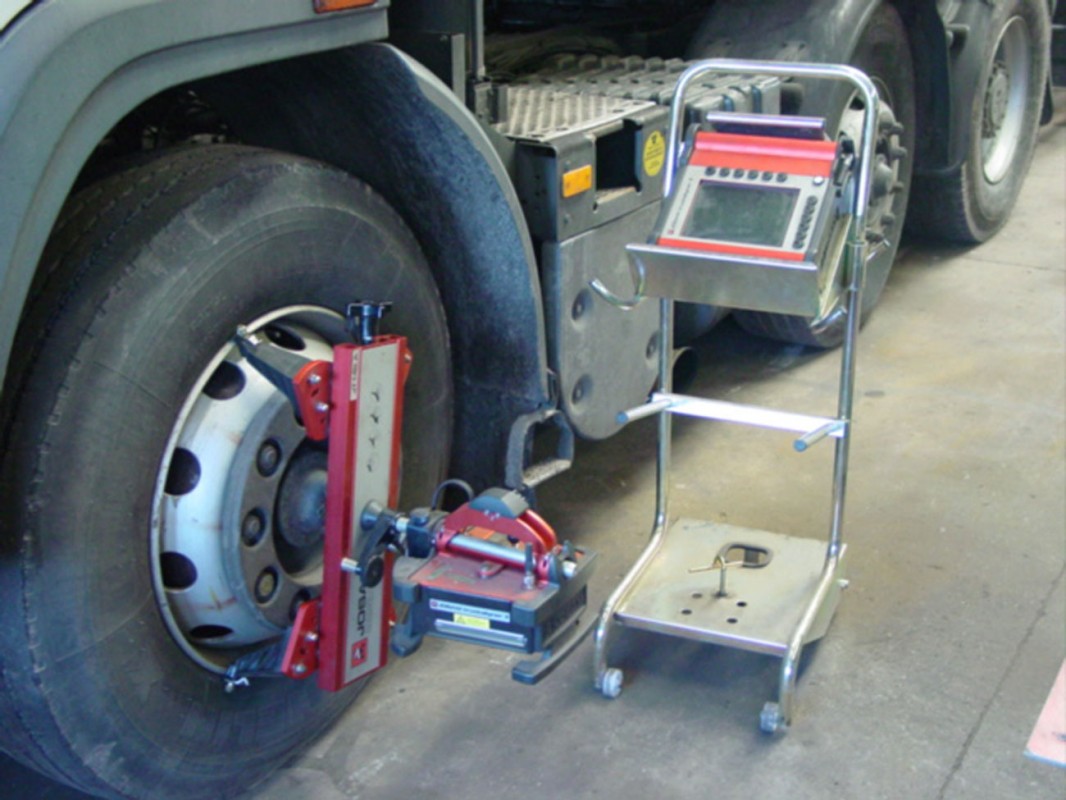 Wheel alignment on truck